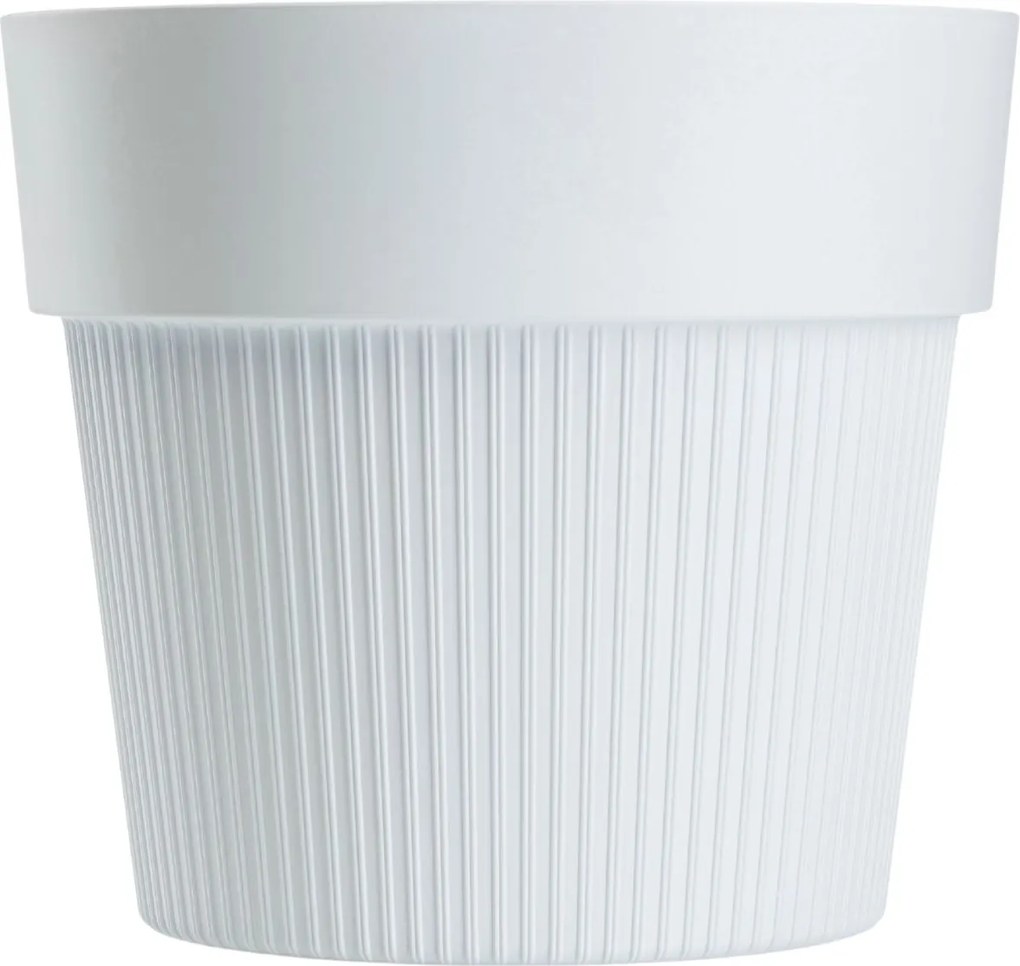 PLASTOVÝ KVETINÁČ SILVA LINE 14,5X13 CM BIELA