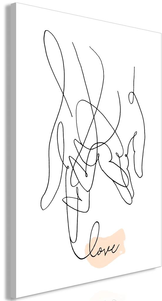 Artgeist Obraz - Tangled Love (1 Part) Vertical Veľkosť: 80x120, Verzia: Premium Print