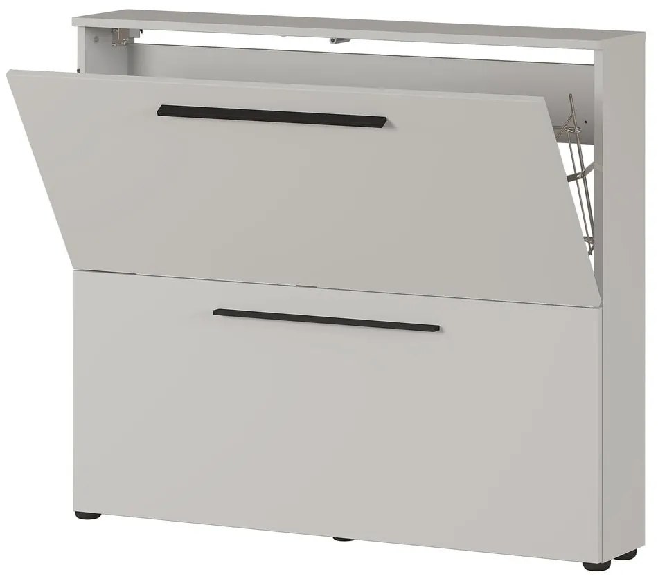 Sivobéžová závesná výklopná skrinka na topánky Utah - Germania