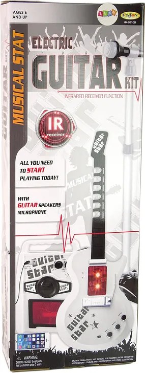 LEAN Toys Elektrická gitara na batérie so súpravou mikrofónov