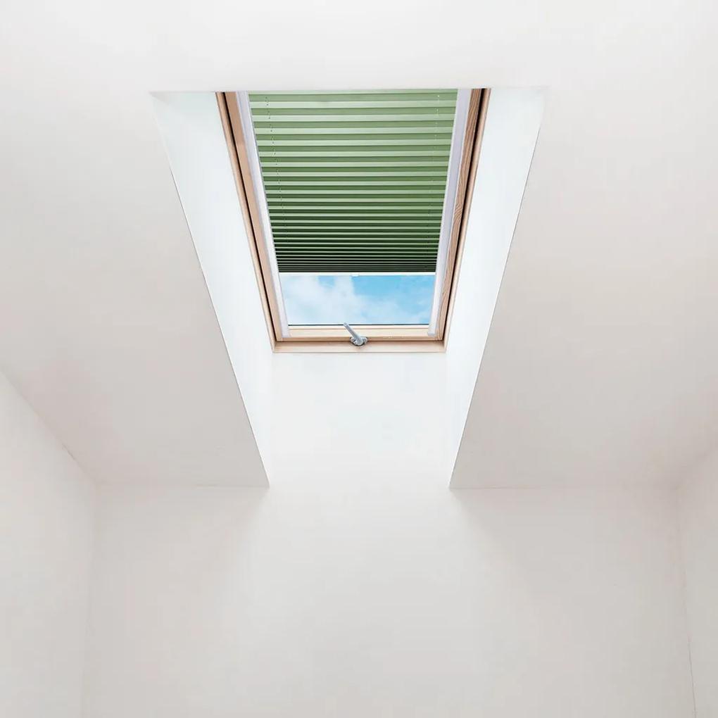 FOA Plisé roleta na strešné okná, Priesvitná, Tmavo zelená, P 019 , 100 x 50 cm