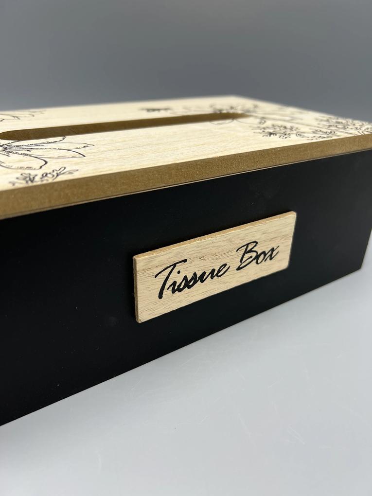 Drevená krabička Tissue Box