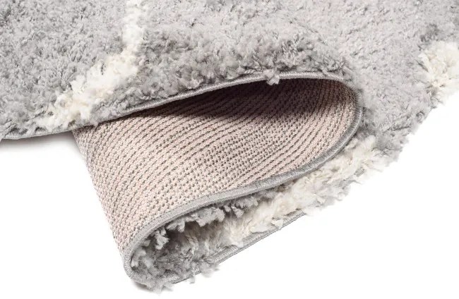Koberec BOHO L227C tmavosivý / béžový kruh