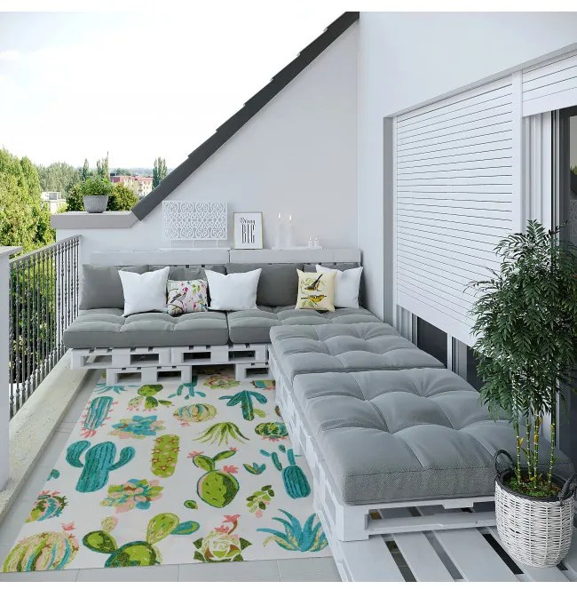 Koberec ROSETTA GF/021 biely/viacfarebný