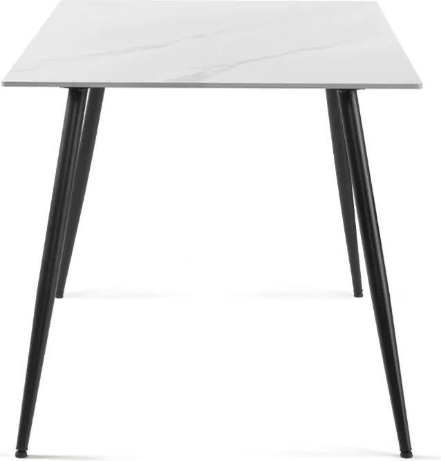 Noela Jedálenský set CERAMON 140 biely + 4x stolička BELLA čierna