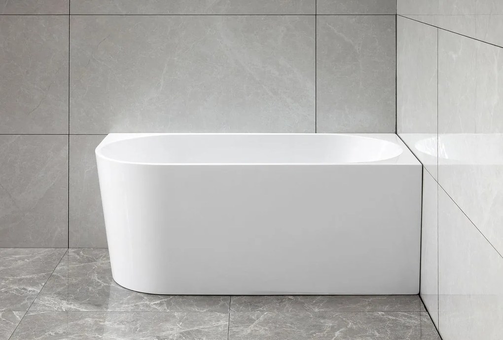 Aqualine Tibera, rohová stojaca vaňa, 160x75cm, biela, E1027