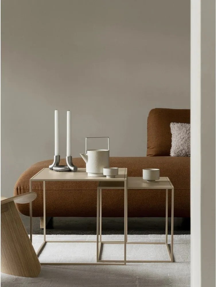 Sivé kovové konferenčné stolíky v súprave 2 ks 50x60 cm Fera – Blomus