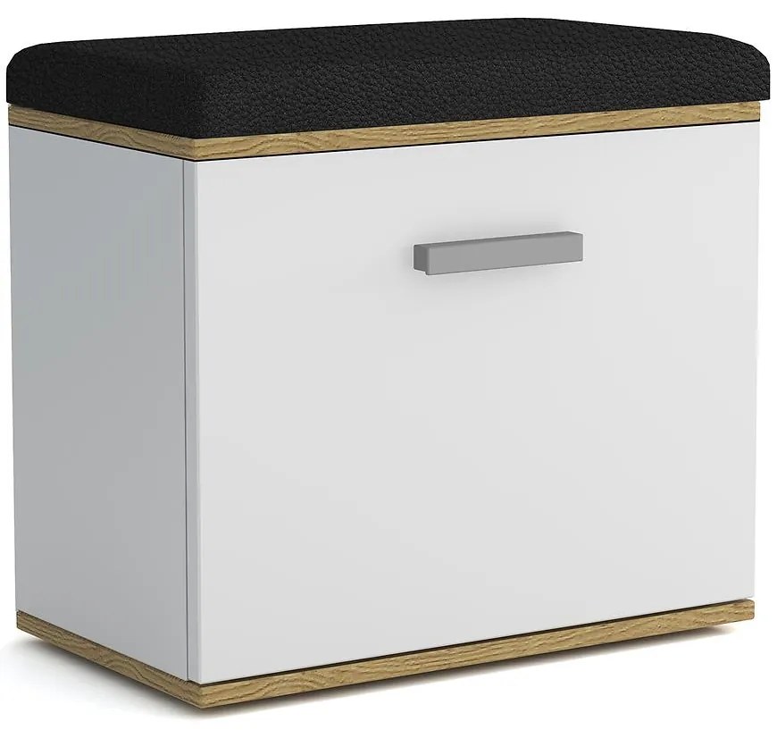 Skrinka na topánky  Justus 05 biela/dub Artisan