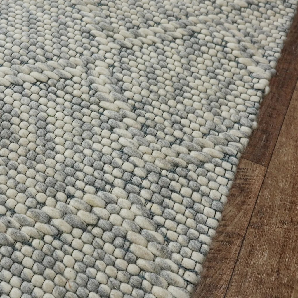 Asra, Kusový ručne tkaný koberec Woolen 4 Grey, 150x240, šedá, obývacia izba