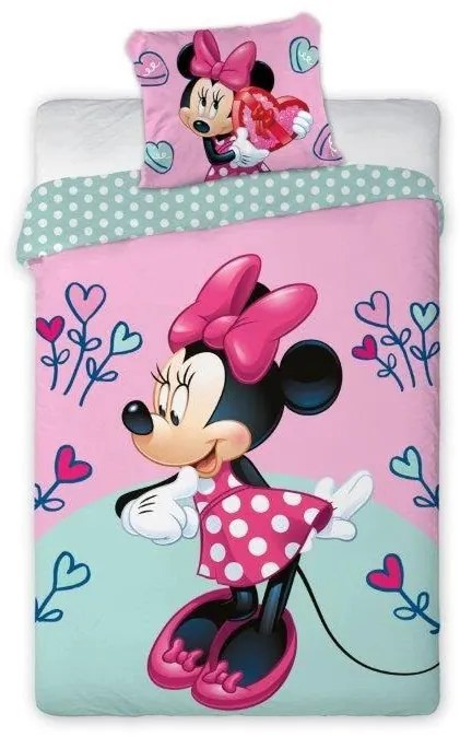 Posteľná obliečka Minnie Love 140x200/70x90 cm