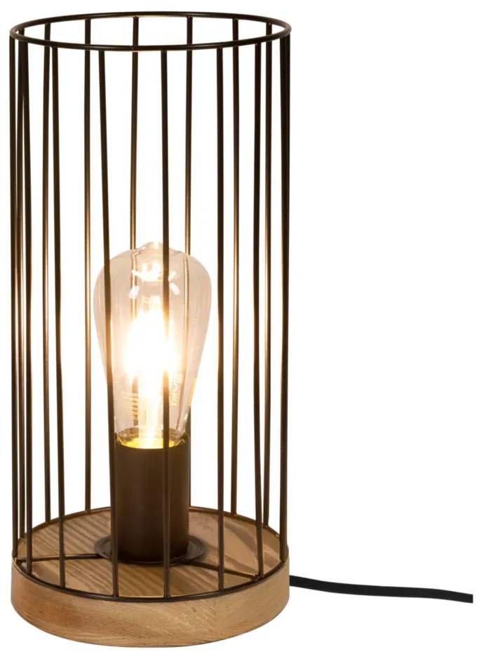 Timeo Stolná lampa 1xE27 Max.25W Dub olejovaný / čierny