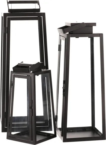 Set troch lampášov čierny LUC302 (3 ks)