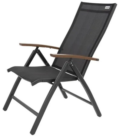 Doppler EXPERT WOOD Plus - záhradné hliníkové polohovacie kreslo