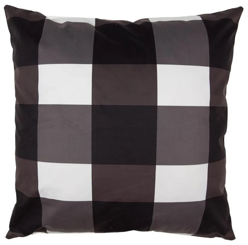 Čierna obliečka na vankúš so stromčekmi Black&White X-Mas - 45*45 cm