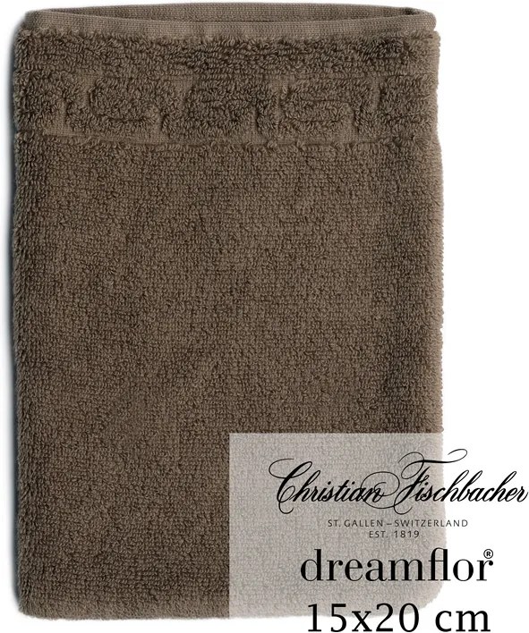 Christian Fischbacher Rukavica na umývanie 15 x 20 cm hnedá Dreamflor®, Fischbacher