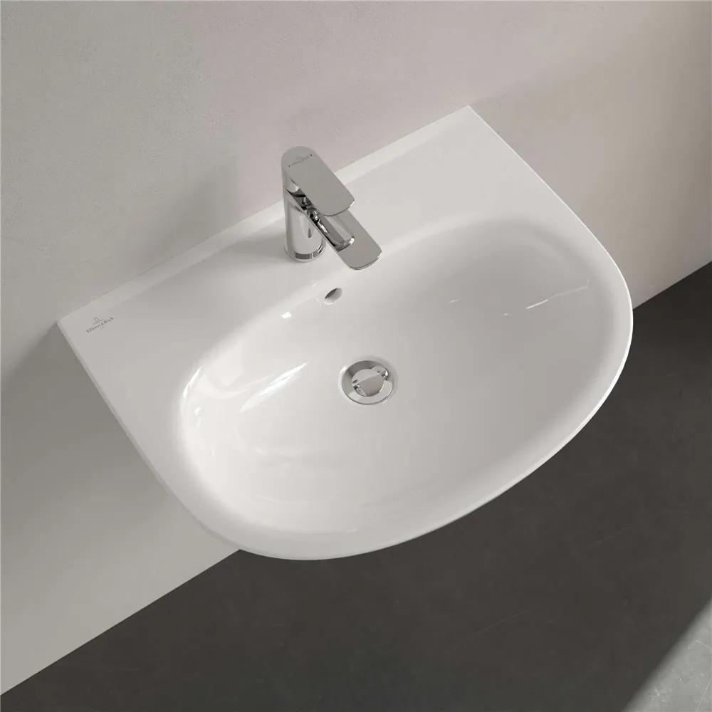 VILLEROY &amp; BOCH O.novo závesné umývadlo s otvorom, s prepadom, 600 x 460 mm, biela alpská, 4A406001