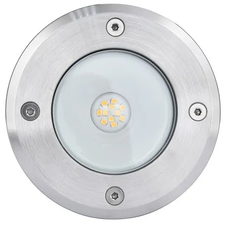 LUTEC Vonkajšie zápustné LED osvetlenie CYDOPS, 6,8W, denná biela, okrúhle, chrómované, IP67