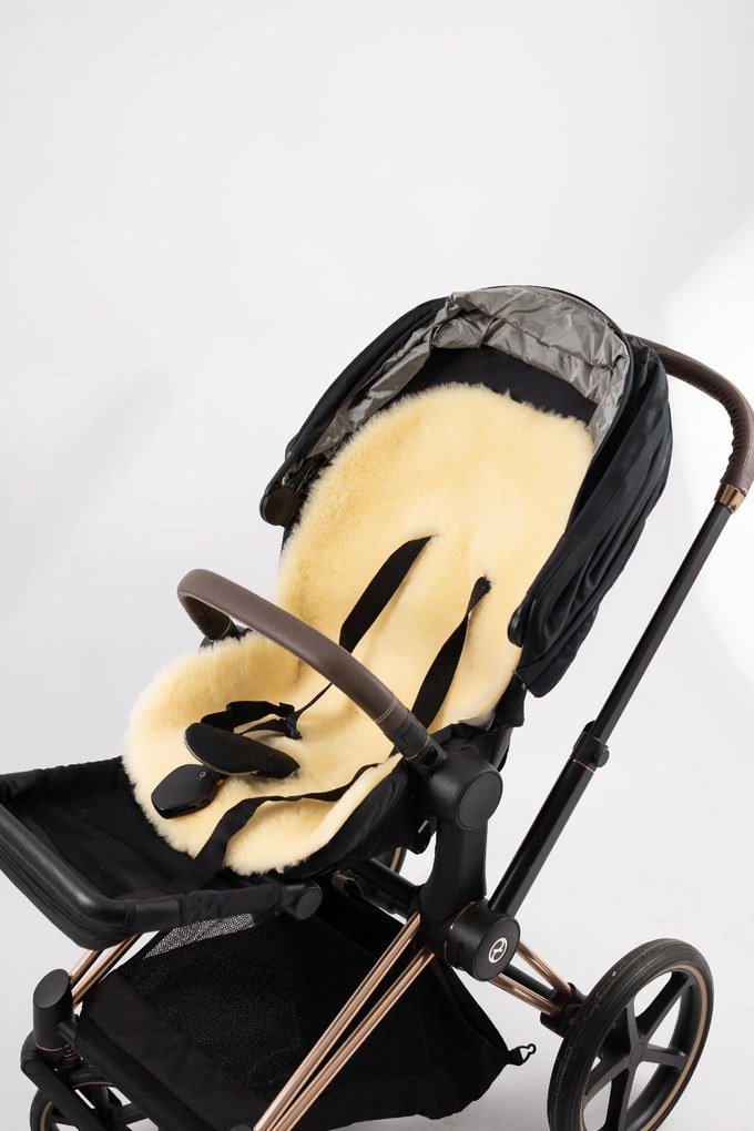 Podložka do kočíka z pravej kože Relugan