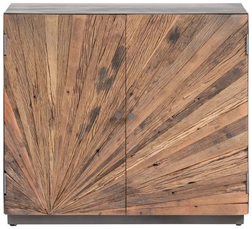 furniture-nabytek.cz - Masívna komoda Dresser Derby z recyklovaného dreva a kovu, lakovaná, prírodná / šedá