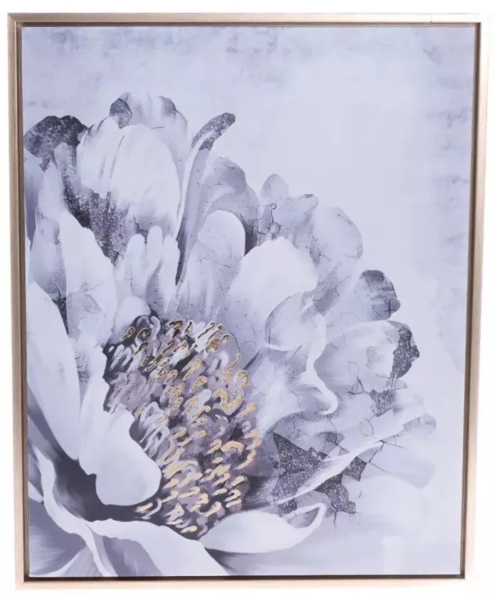 Obraz na plátně v rámu Pivoňka - zlatotisk , 40 x2,5 x 50 cm