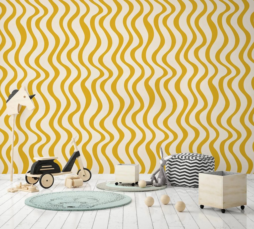 Fototapeta - Žlté vlny (147x102 cm)