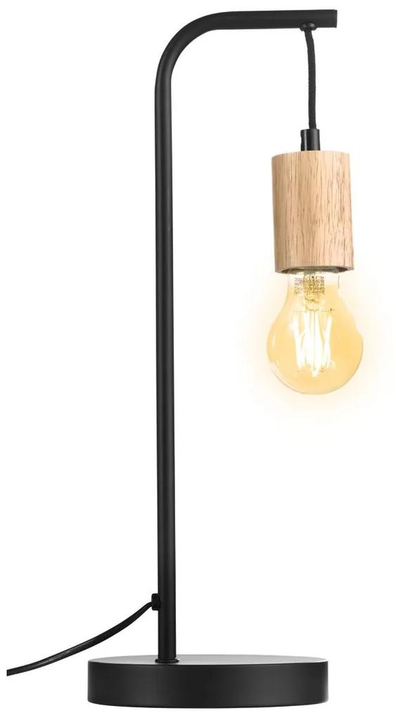 LIVARNOLUX® LED lampa v modernom dizajne (hlava žiarovky vo farbe dreva, stolná lampa ), hlava žiarovky vo farbe dreva (100319626)