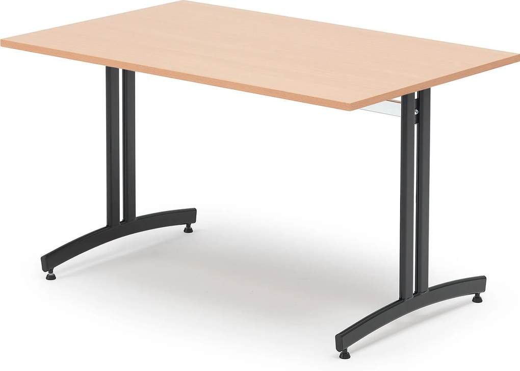 Jedálenský stôl Sanna, 1200x700 mm, buk / čierna