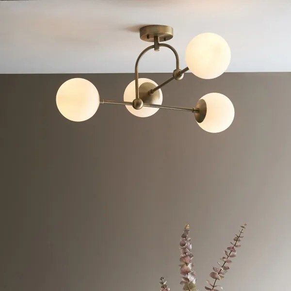 Endon 90843 - Prisadený luster ONTARIO 4xE14/7W/230V mosadz