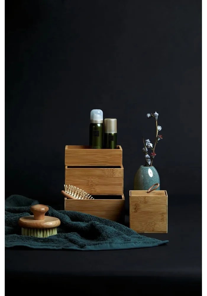 Bambusové kúpeľňové organizéry v prírodnej farbe v súprave 3 ks Terra – Wenko