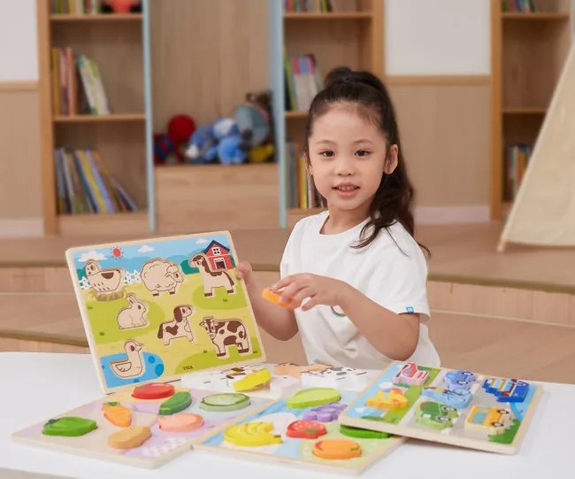 Puzzle na podložke Viga 44702 7 dielikov - farma