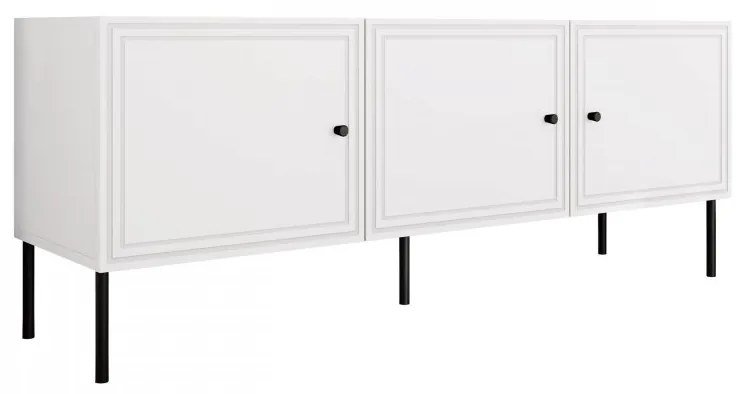 TV Stolík/Skrinka Bis 150 3D, Farby: čierna