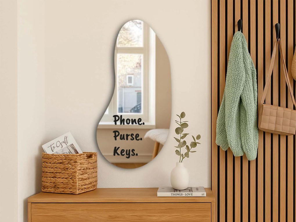Nálepka na zrkadlo S31 – Phone. Purse. Key.