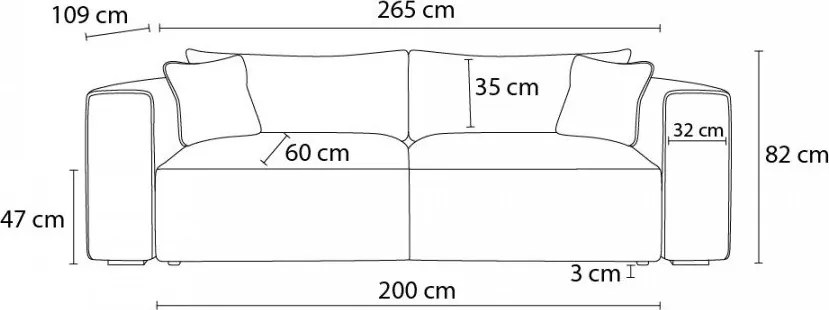 Modrá rozkladacia/s úložným priestorom pohovka 265 cm Ezechiel – Bobochic Paris