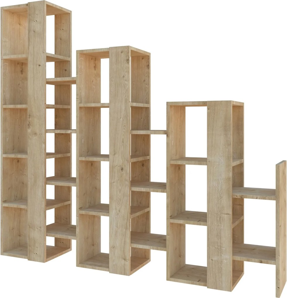 Moderná knižnica Houseland Trever Separator dub prírodný