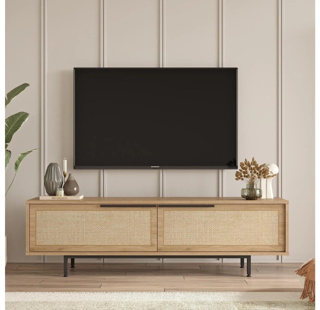 TV stolík/skrinka Nimelo 7 (orech + dub). Akcia -18%. Vlastná spoľahlivá doprava až k Vám domov. 1095483
