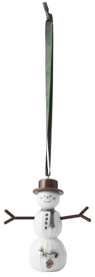 Porcelánová ručne maľovaná vianočná ozdoba ø 4 cm Hammershøi Snowman – Kähler Design