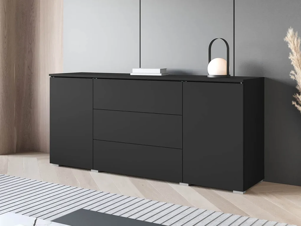 Komoda Sawoti 150, Farby: wotan, Osvetlenie: osvetlenie LED RGB - farebné
