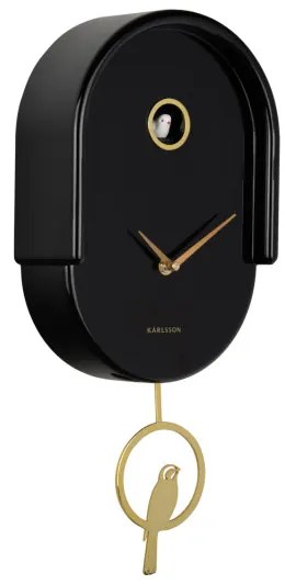 Nástenné hodiny Tweet Karlsson KA6069BK, 42cm