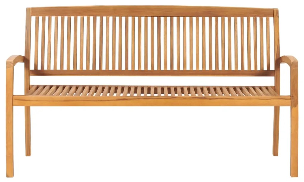 vidaXL 2-miestna stohovateľná záhradná lavička 159 cm, tíkový masív