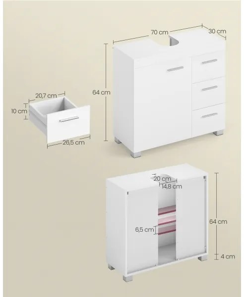 Kúpeľňová skrinka NICO biela