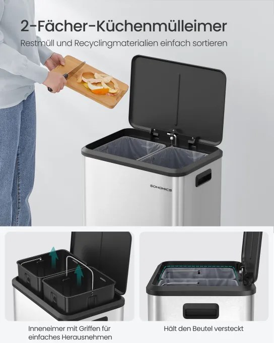 Odpadkový kôš 2x15L LTB544E01