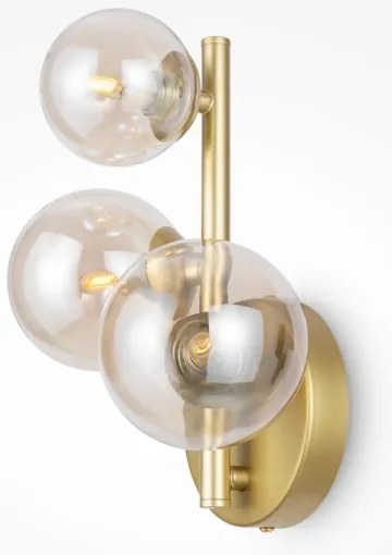 Maytoni MOD545WL-03G - Nástenné svietidlo DALLAS 3xG9/28W/230V mosadz