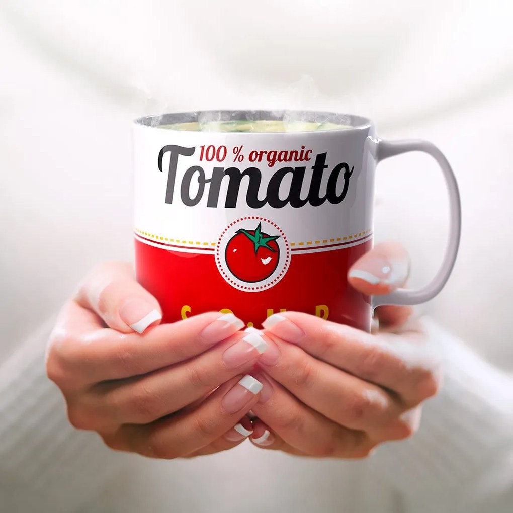 Hrnček na polievku (500ml.) BALVI Tomato, porcelán 26394