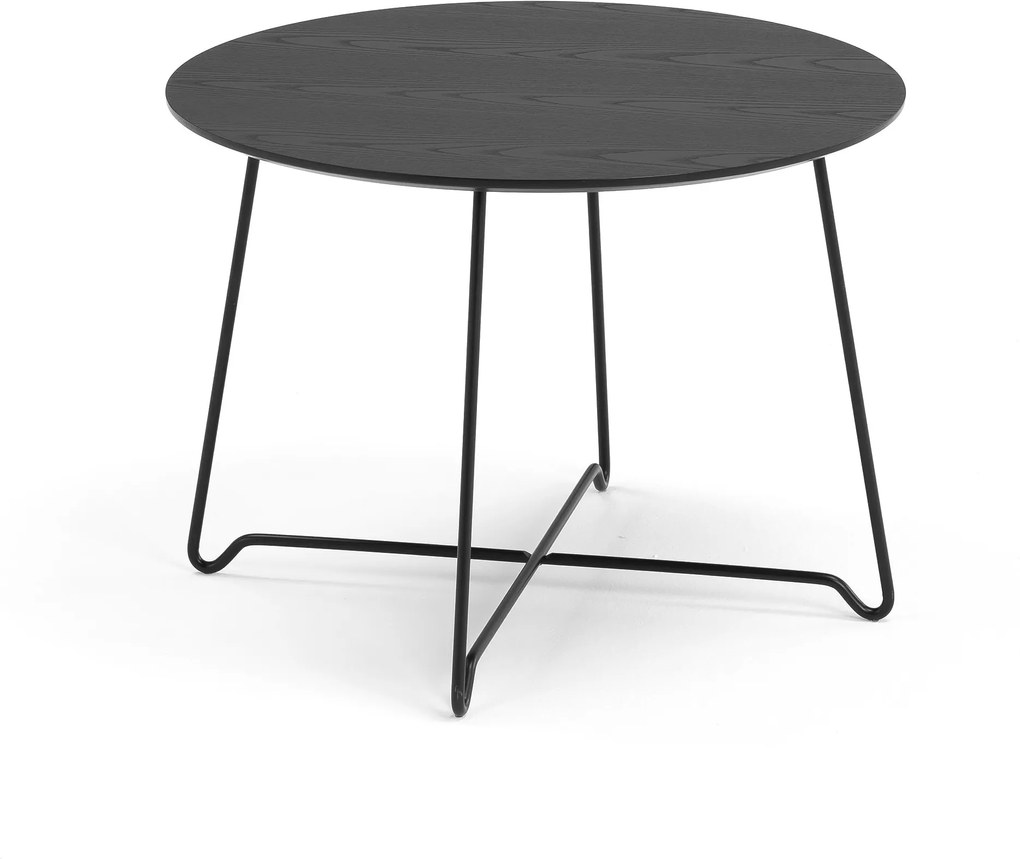 Kaviarenský stolík Iris, výška 510 mm, čierna / čierna
