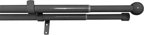 Garniža dvojradová Lory 120-230 cm, čierny nikel%