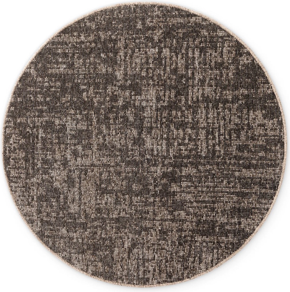Kusový koberec Brilliance Prisma 106312 Beige z kolekcie Elle kruh, 200x200 (priemer) kruh, hnedá, obývacia izba, ELLE Decoration