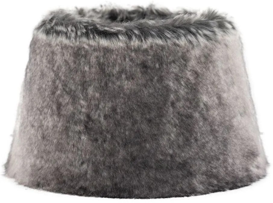 Šedé chlpaté tienidlo Wolf grey - Ø25*Ø18*16 cm