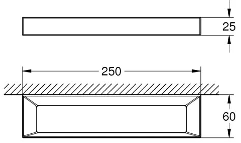 GROHE 40766000 - Držiak na uteráky SELECTION CUBE 25 × 6 × 1,5 cm lesklý chróm