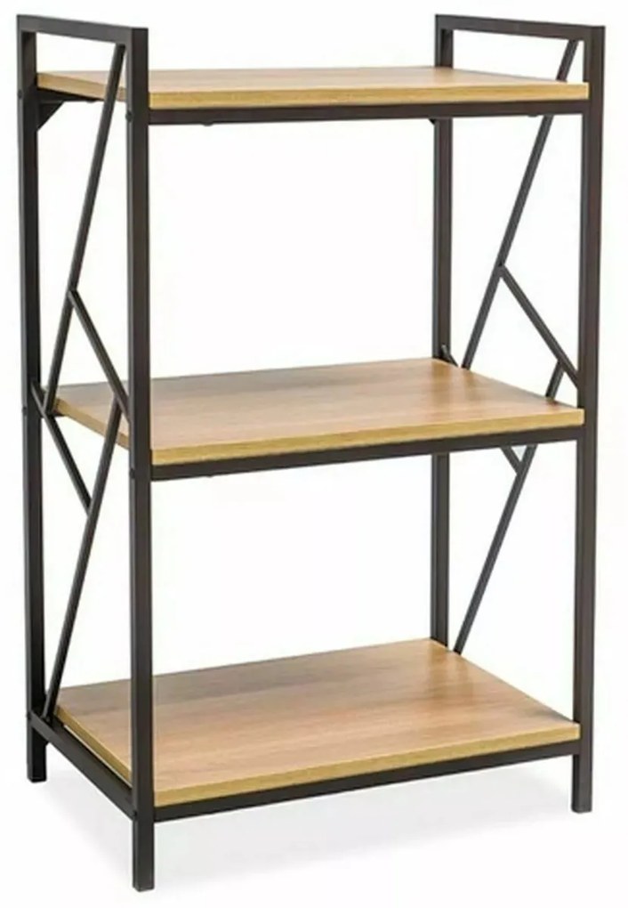 Regál Tablo 03 100 cm dub přírodní/černý
