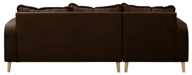 Tmavohnedá rohová pohovka (ľavý roh) Beata - Ropez